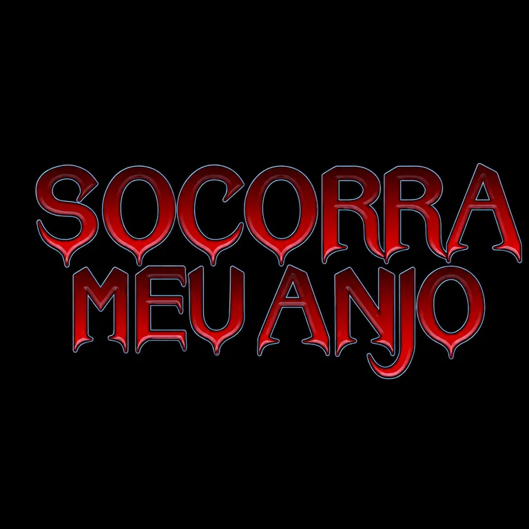 Capa de Socorra Meu Anjo, com o nome da banda em vermelho sobre fundo preto.